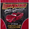 Buy BoxLunch Disney Pixar Cars Lightning McQueen Black and Red Leather Racing Jacket Front