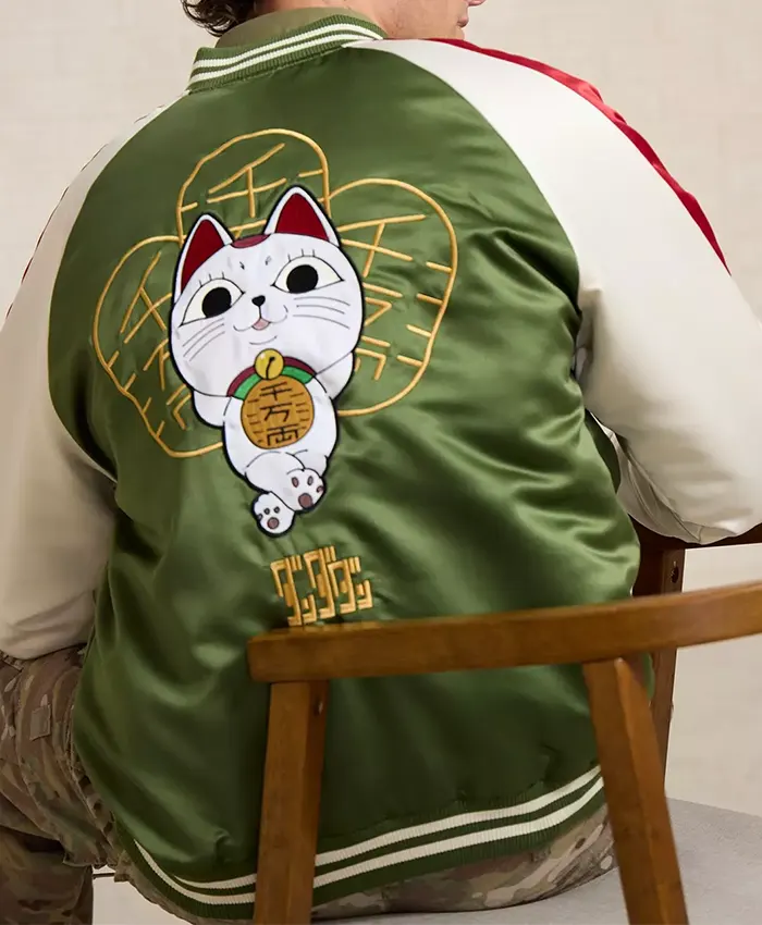 Buy BoxLunch Exclusive Dandadan Turbo Granny Bomber Jacket For Men and Women Back View