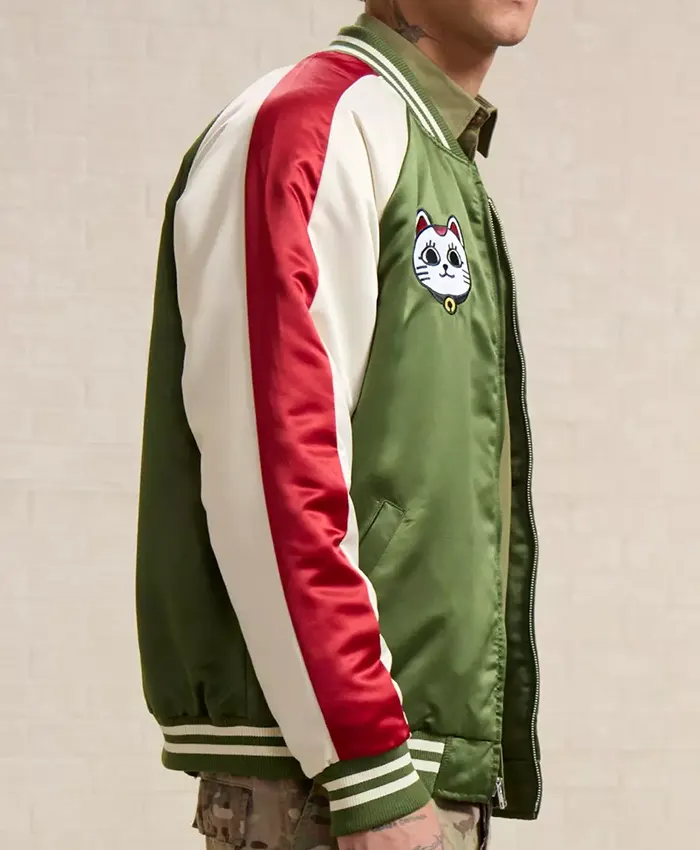 Buy BoxLunch Exclusive Dandadan Turbo Granny Bomber Jacket For Men and Women Side View