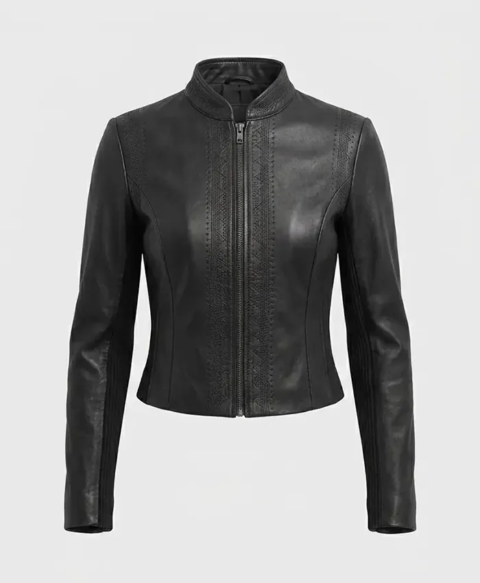 Buy Chicago Lallapalooza 2026 Ellie Rowsell Black Leather Jacket Front