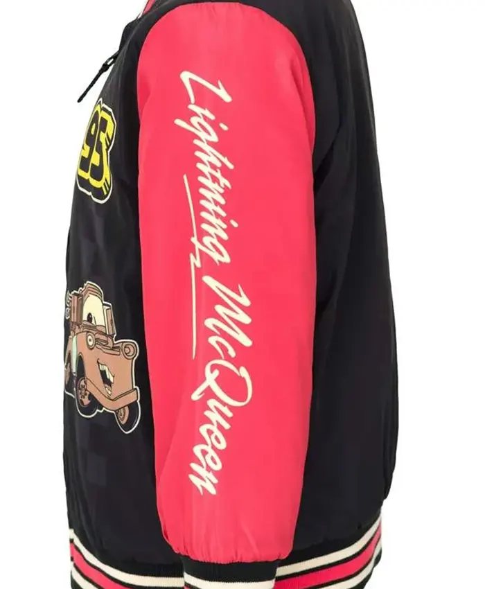 Buy Disney Cars Red and Black Lightning McQueen Varsity Jacket On Sale