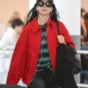 Buy Dua Lipa JFK Airport New York City 2026 Bright Red Jacket