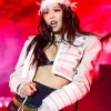 Buy Jennie Lollapalooza Festival 2026 Off-White Cropped Jacket