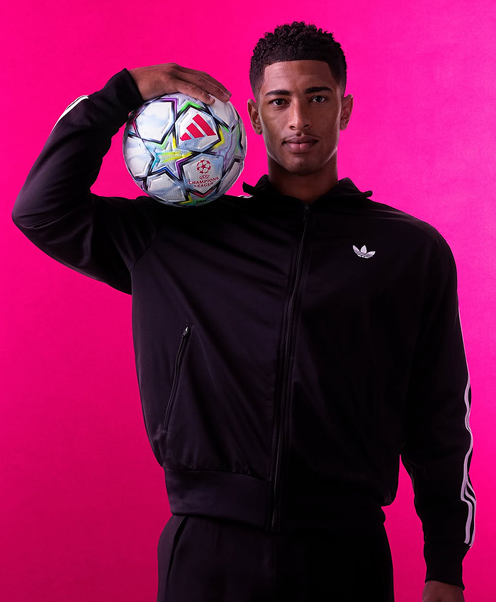Buy Jude Bellingham Official UCL Match Ball 2026 Adidas Black Firebird Track Jacket