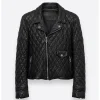 Buy Kanye West Chrome Black Hearts Full Quilted Leather Jacket On Sale