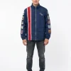 Buy Lana Del Rey Racing Stripe Patches Blue Jacket Front