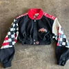 Buy NASCAR Coca Cola 600 Vintage Black Cropped Jacket For Women