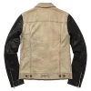 Buy Pierre Balmain SS12 Leather Sleeve Hybrid Denim Work Jacket On Sale
