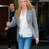 Buy Press Junket for “Lioness” Nicole Kidman Grey Blazer On Sale