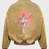 Buy R&B Tour After Party 2026 Chris Brown Sunset Blvd Beige Suede Jacket Back View