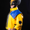 Buy Rivals Wolverine Yellow and Blue Leather Cosplay Jacket Front View