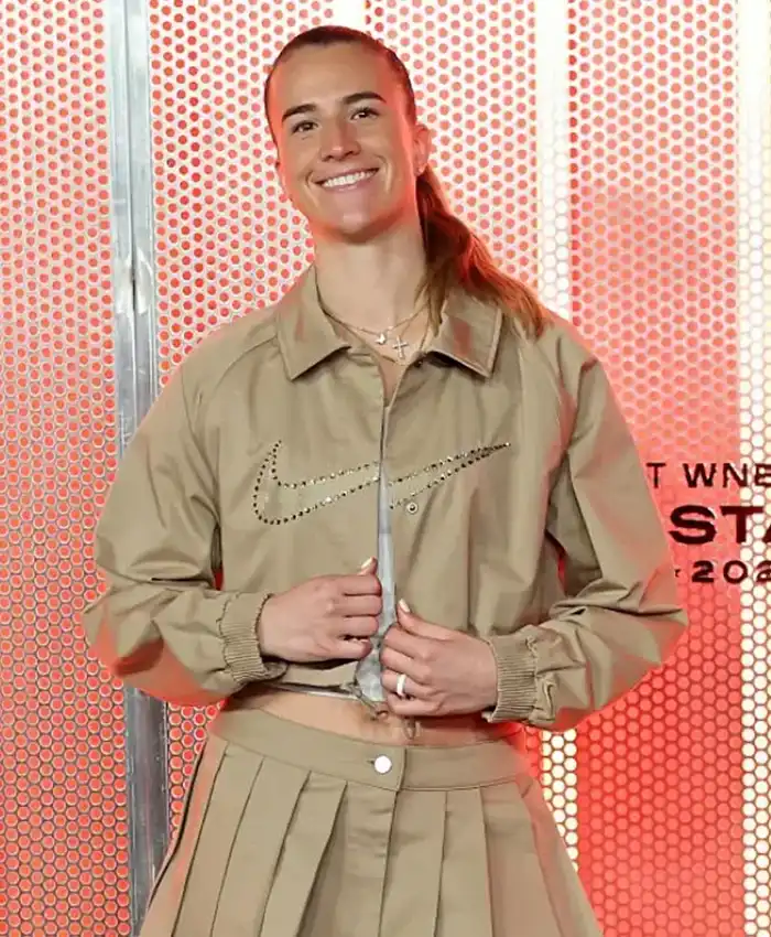 Buy Sabrina Ionescu Nike Brown Cropped Jacket On Sale