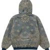 Buy Supreme Bandana Jacquard Denim Hooded Work Jacket Back