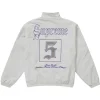 Buy Supreme Old English White and Grey Track Jacket On Sale