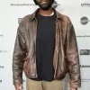 Buy The Invite Sundance Film Festival 2026 Devonté Hynes Brown Distressed Leather Jacket