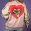 Buy The Powerpuff Girls x Cakeworthy Pink and White Varsity Jacket Back