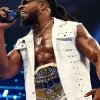 Buy Trick Williams SmackDown 2026 White Studded Denim Vest Front