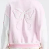 Buy University of Miami Fanatics x LoveShackFancy Pink and White College Varsity Jacket