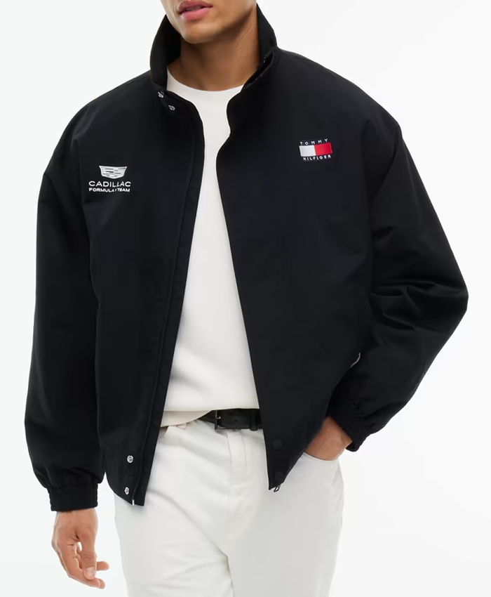 Cadillac F1 Team Tommy Hilfiger Unisex Graphic Flag Full-Zip Jacket Black