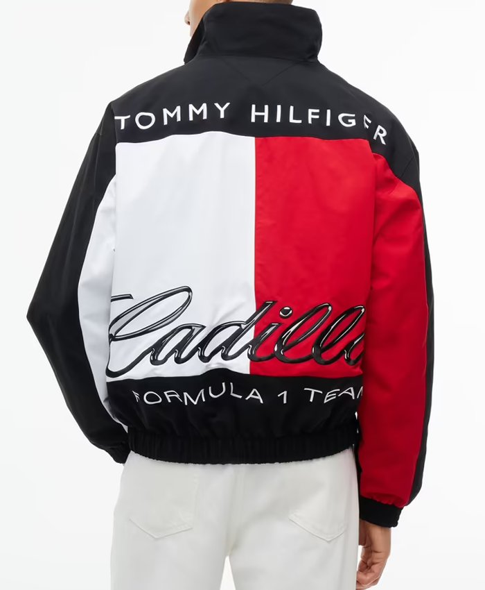 Cadillac F1 Team Tommy Hilfiger Unisex Graphic Flag Jacket Black