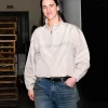 Caitlin Clark WNBA Beige Zip-Up Track Jacket