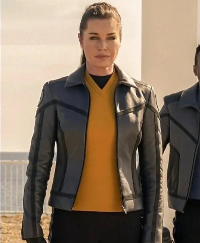Captain Pike TV Series Star Trek Strange New Worlds Black Leather Jacket