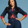 Cardi B Old Navy Navy Denim Jacket