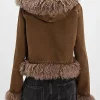 Catherine TV Series Furious 2026 Lola Petticrew Fur Brown Cotton Jacket Back View