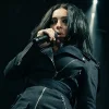 Charli XCX Outside Lands Concert 2026 Black Leather Biker Coat