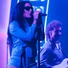 Charli XCX Outside Lands Concert 2026 Blue Leather Zip-up Jacket