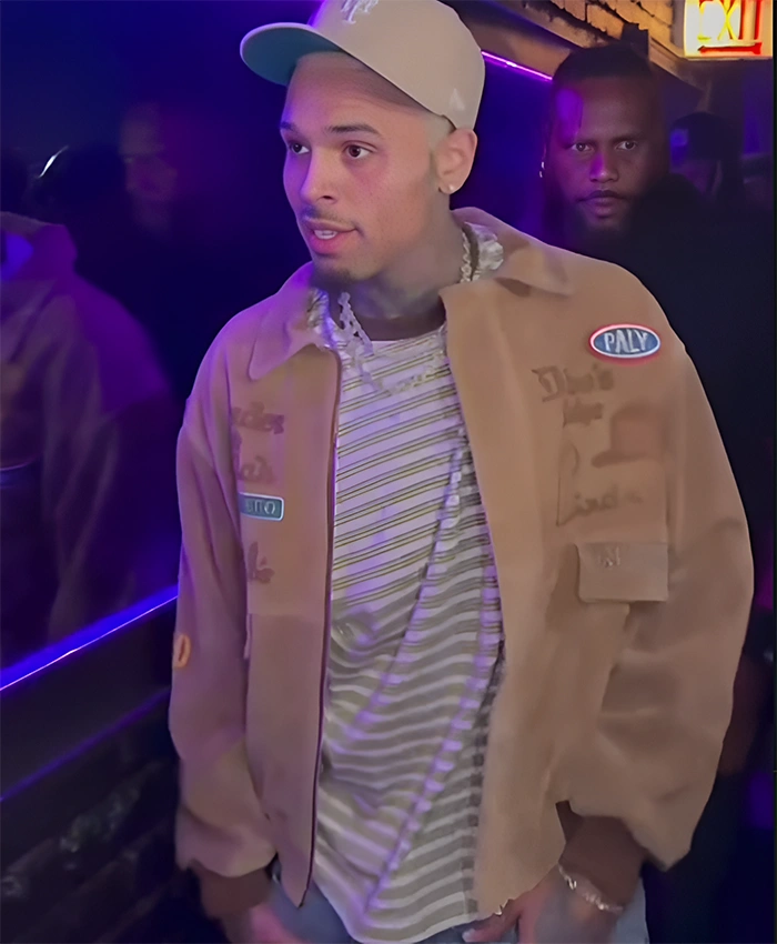 Chris Brown R&B Tour After Party 2026 Beige Jacket
