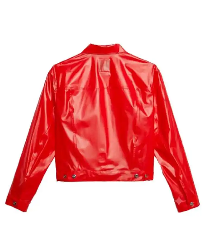 Christian Siriano TV Series Project Runway 2026 Red PU Jacket Back
