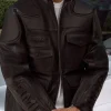 Close-up-o-f-Kith-for-BMW-2026-Black-Embossed-Padded-Leather-Motorcycle-Jacket