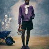 Close-view-of-Carnan-x-ASICS-Path-II-Utility-Work-Purple-And-Black-Wool-Jacket
