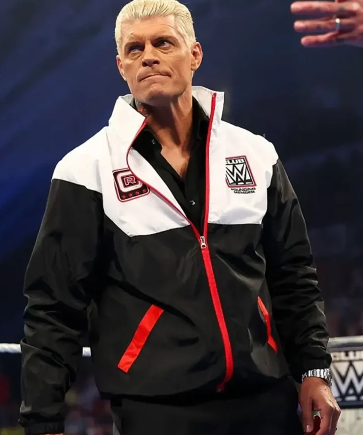 Cody Rhodes SmackDown 2026 Black and White Zip-up Jacket