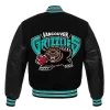 Concepcion Memphis Grizzlies Black Wool Varsity Bomber Jacket Style 4 Back