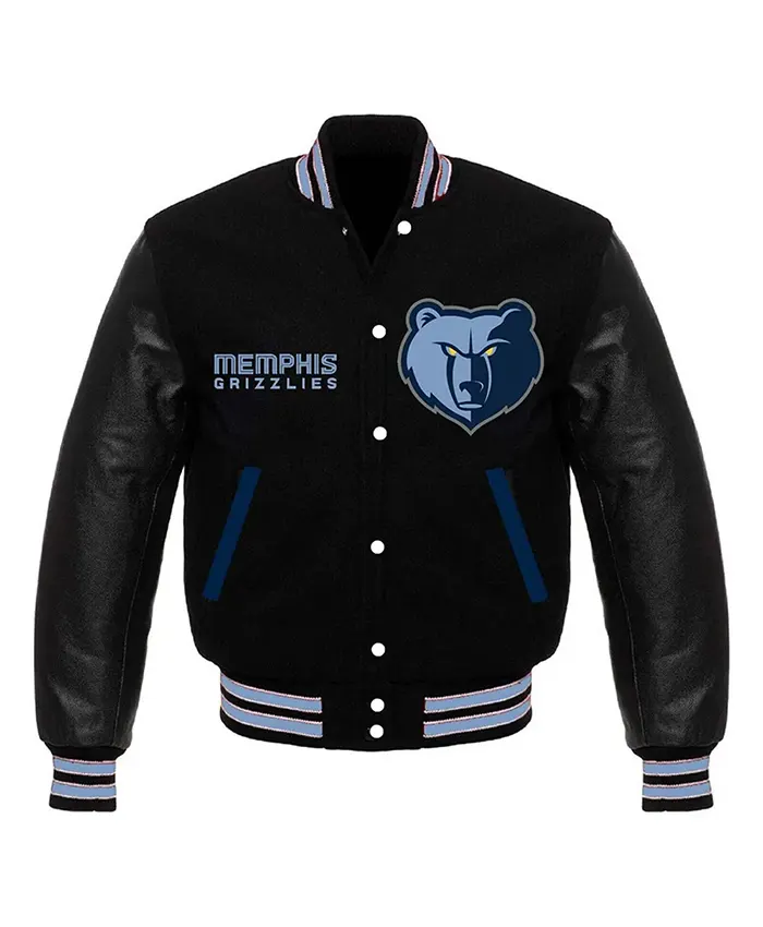Concepcion Memphis Grizzlies Black Wool Varsity Jacket Style 2