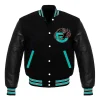 Concepcion Memphis Grizzlies Black Wool Varsity Jacket Style 4