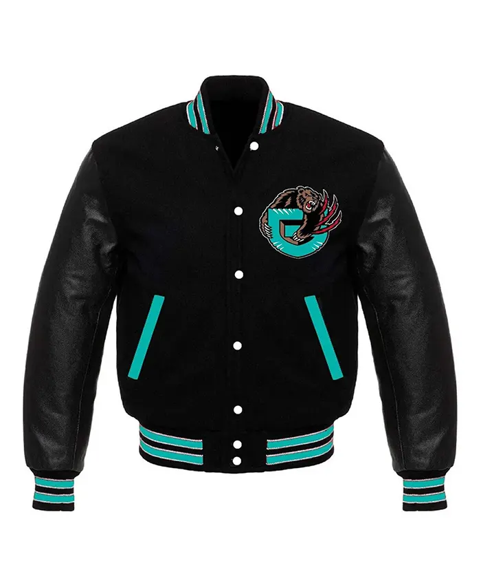 Concepcion Memphis Grizzlies Black Wool Varsity Jacket Style 4