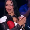 Corinne-Foxx-Beat-Shazam-Black-and-White-Leather-Jacket