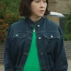 DS Layla Walsh TV Series The Chelsea Detective 2026 Vanessa Emme Blue Cropped Denim Jacket