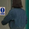 DS Layla Walsh TV Series The Chelsea Detective 2026 Vanessa Emme Blue Quilted Jacket Back View
