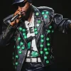 Davido London Concert 2026 Black Leather Jacket