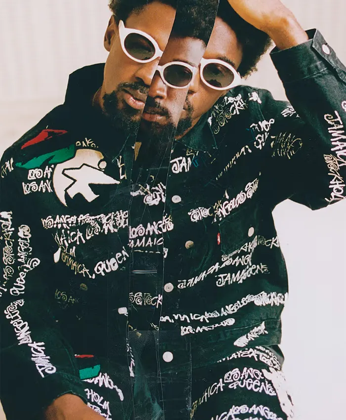 Denim Tears x Stüssy x Our Legacy TTL Black Denim Jacket Mens