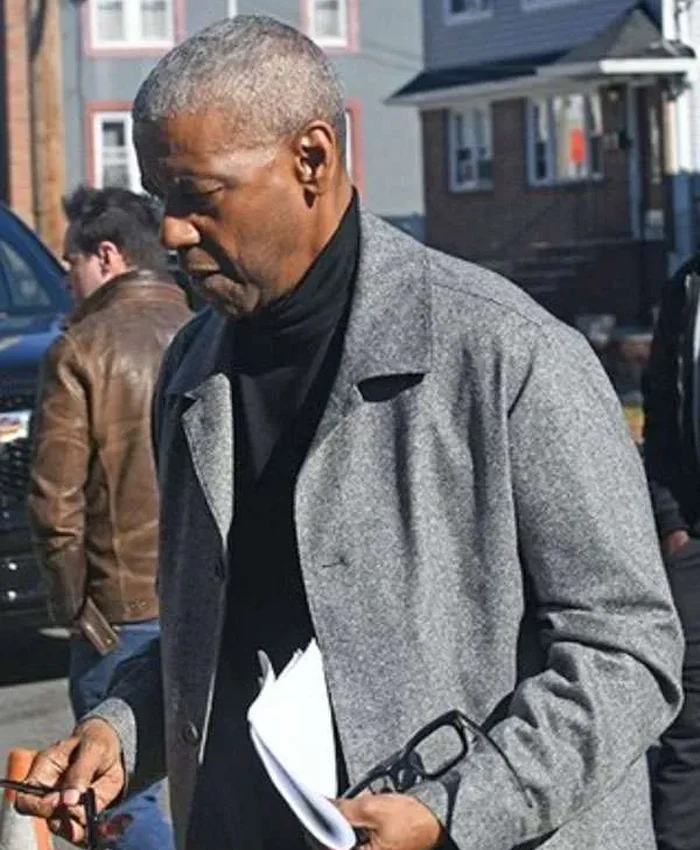 Denzel Washington Movie Here Comes the Flood 2026 Heather Grey Wool Jacket