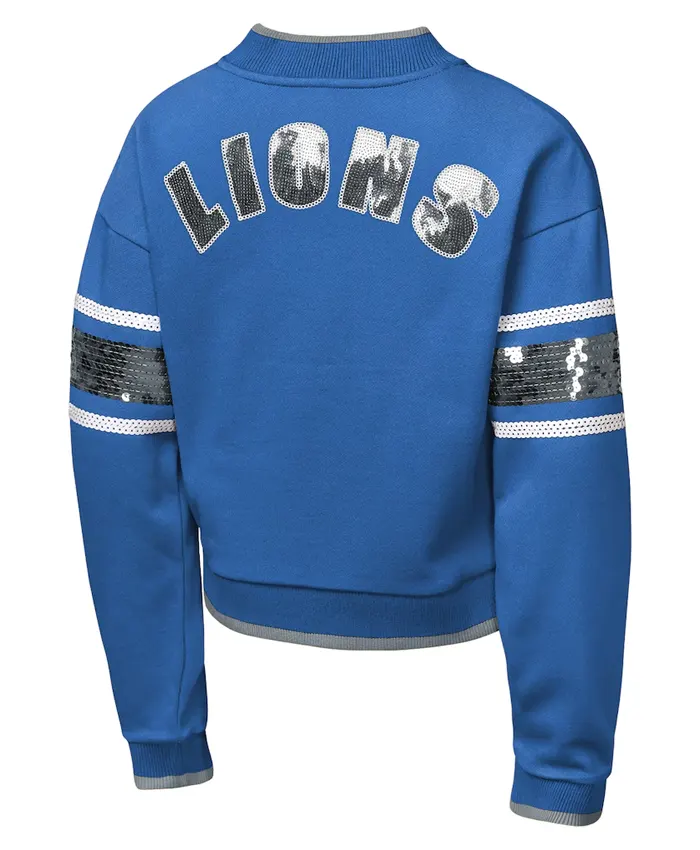 Detroit Lions Girls Youth Outerstuff Blue Jacket