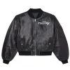 Dillon Brooks Footprint Center Phoenix 2026 Dillon Brooks Black Leather Bomber Jacket