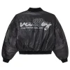 Dillon Brooks Footprint Center Phoenix 2026 Dillon Brooks Black Leather Bomber Jacket Back View