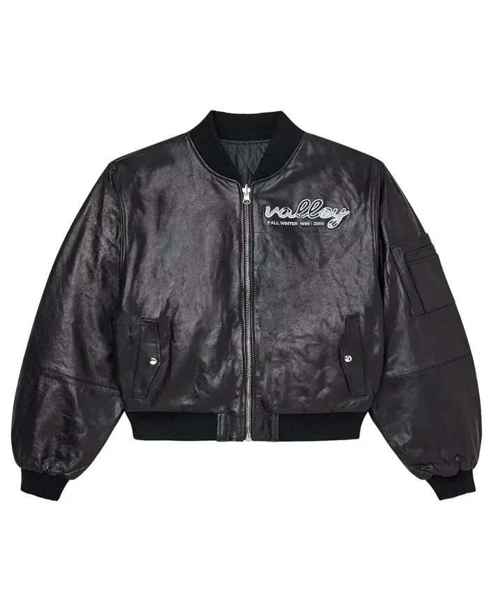 Dillon Brooks Footprint Center Phoenix 2026 Dillon Brooks Black Leather Bomber Jacket