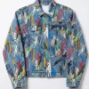 Dior Homme SS15 A$AP Rocky Multicolor Denim Trucker Jacket For Sale